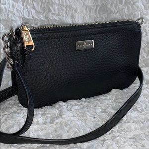 Cole Haan Black Pebbled Leather crossbody